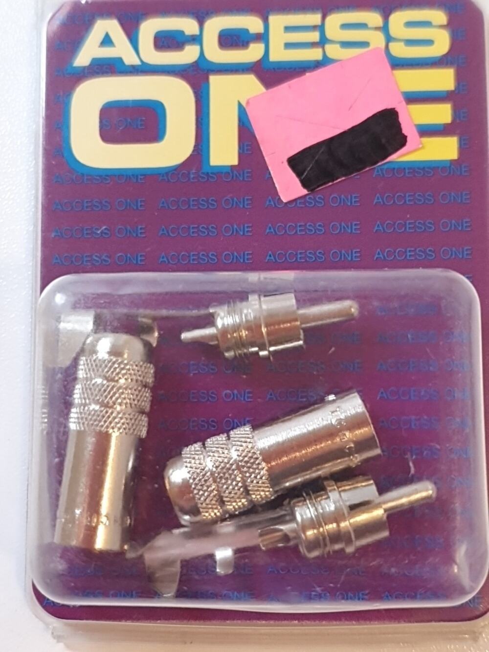 2pics S/C RCA PLUG 3502A Audio Video Cable Connector ACCESS ONE